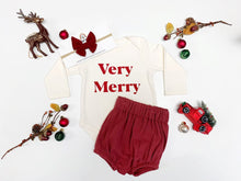 Load image into Gallery viewer, Emerson and Friends: Onesie - Very Merry L/S (Seasonal)
