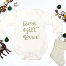 Load image into Gallery viewer, Emerson and Friends: Onesie - Best Gift Ever L/S (Seasonal)
