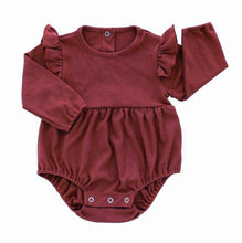 Load image into Gallery viewer, Emerson and Friends: Onesie - Merlot Flutter L/S
