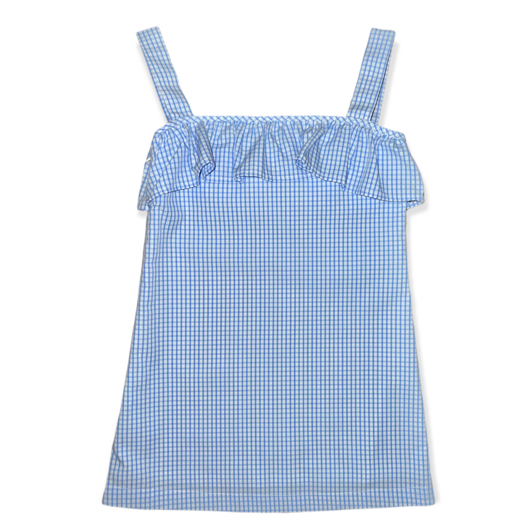 BB&Co: Millie Ruffle Dress - Blue Plaid