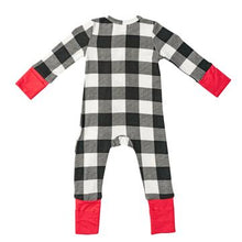 Load image into Gallery viewer, Angel Dear: Buffalo Check Romper
