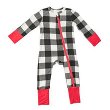Load image into Gallery viewer, Angel Dear: Buffalo Check Romper
