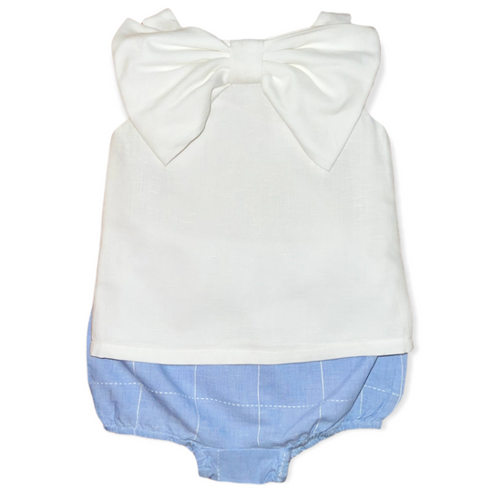 BB&Co: Bow Back Bloomer - Blue Bluff