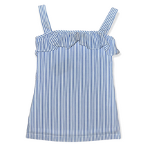 Load image into Gallery viewer, BB&amp;Co: Millie Ruffle Dress - Seersucker
