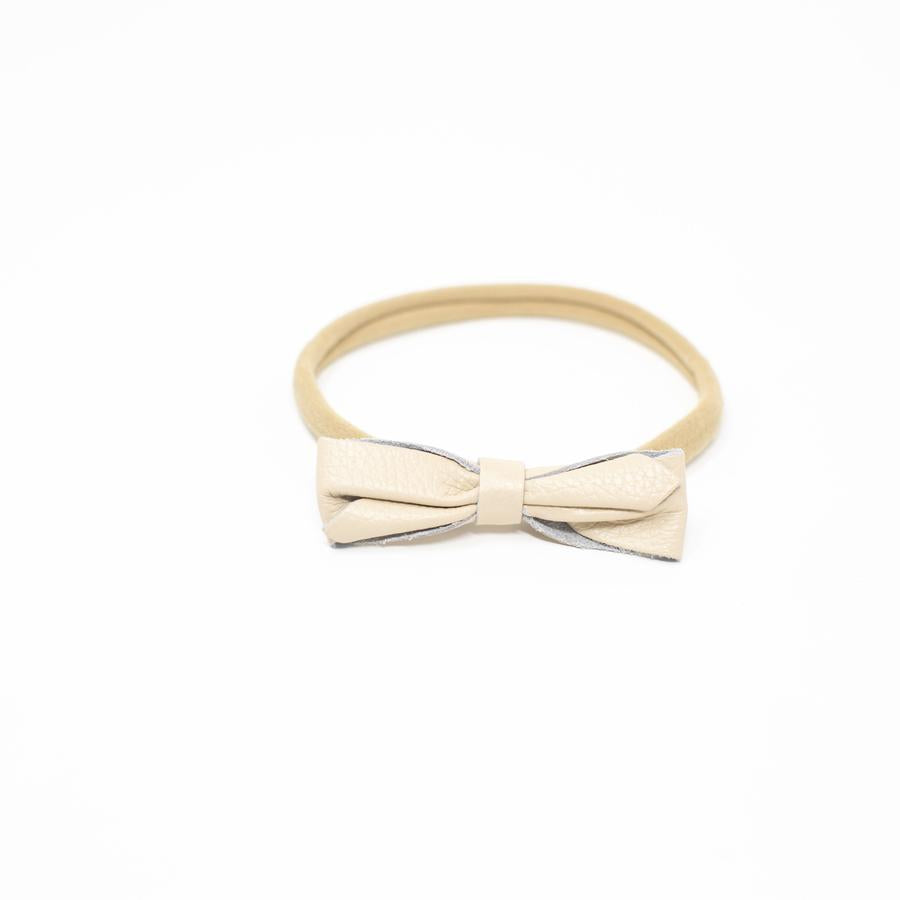 Three Hearts: Hair Bow - Hannah Leather: Headband