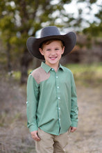 Load image into Gallery viewer, BlueQuail: Shirt - Sage Green &amp; Khaki Long Sleeve (Ranch Collection)
