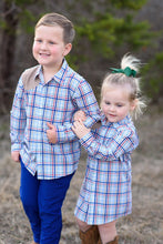 Load image into Gallery viewer, BlueQuail: Dress - Fall Plaid &amp; Khaki Long Sleeve (Ranch Collection)
