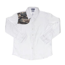 Load image into Gallery viewer, BlueQuail: Shirt - White &amp; WestTX Camo Patch Long Sleeve (Ranch Collection)
