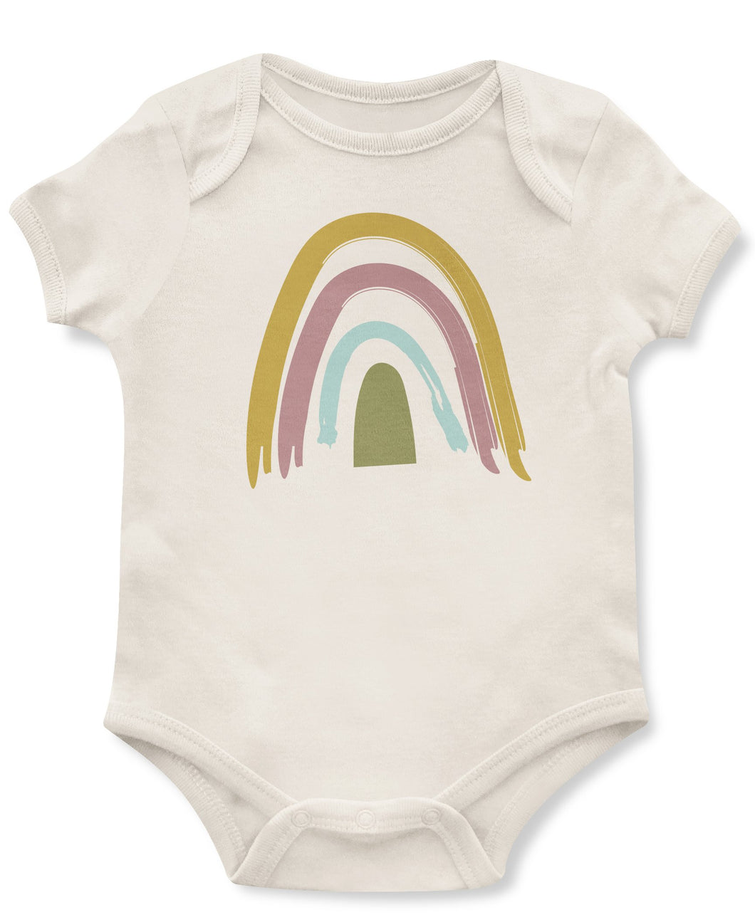 Emerson & Friends: Onesie - Earthtone Rainbow S/S