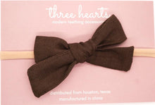 Load image into Gallery viewer, Three Hearts: Hair Bow - Hazel Linen: Headband
