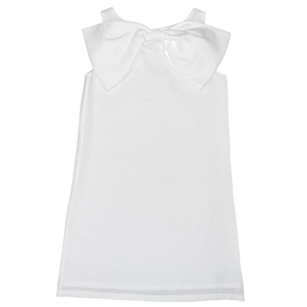 BB&Co: Bow Back Dress - White
