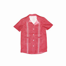 Load image into Gallery viewer, BlueQuail: Dress - Guayabera - Red &amp; White Gameday
