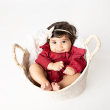 Load image into Gallery viewer, Emerson and Friends: Onesie - Merlot Flutter L/S
