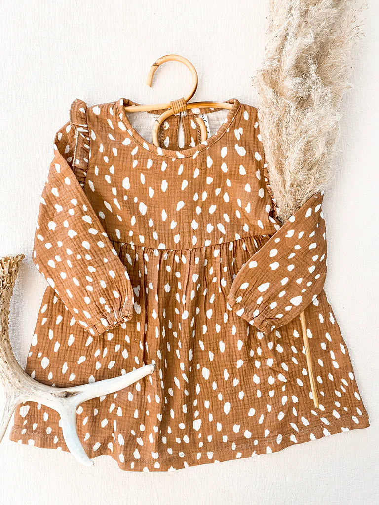 Velvet Fawn: Cora Dress - Fawn