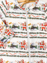 Load image into Gallery viewer, Velvet Fawn: Zipper PJs - Ticket, Please!
