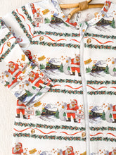 Load image into Gallery viewer, Velvet Fawn: Zipper PJs - Ticket, Please!
