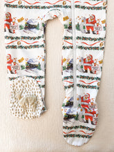 Load image into Gallery viewer, Velvet Fawn: Zipper PJs - Ticket, Please!
