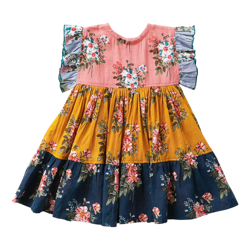 Pink Chicken: Kit Dress Mixed Franken Florals