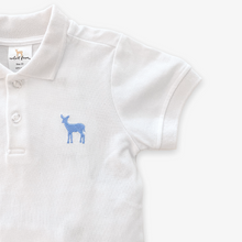 Load image into Gallery viewer, Velvet Fawn: Cloud/Mack Polo
