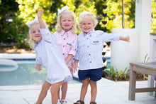 Load image into Gallery viewer, Prodoh:  Marina Blue Stripe Fishing Shirt
