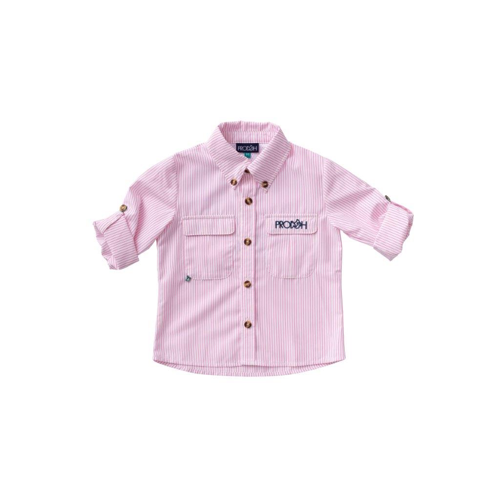 Prodoh: Girls Pink Stripe Fishing Shirt