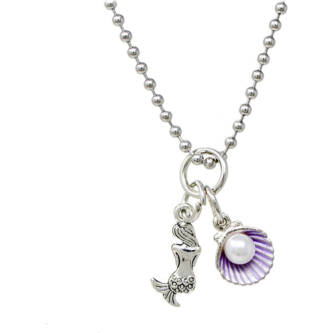 Zomi Gems: Mermaid & Pearl Silver Necklace