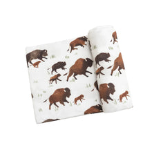 Load image into Gallery viewer, Angel Dear: Bison Swaddle Blanket

