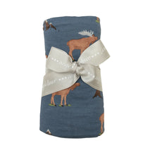 Load image into Gallery viewer, Angel Dear: Blue Moose Swaddle
