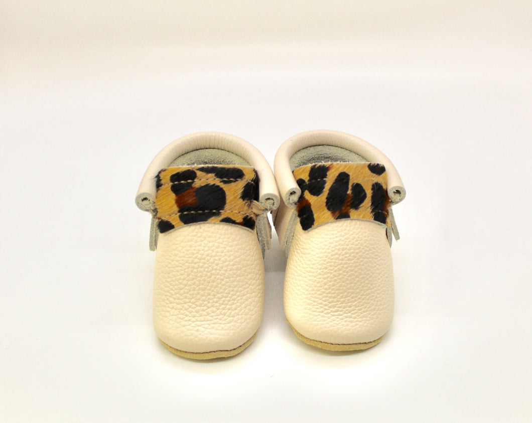 MishMoccs: Moccasin - Ivory Leopard