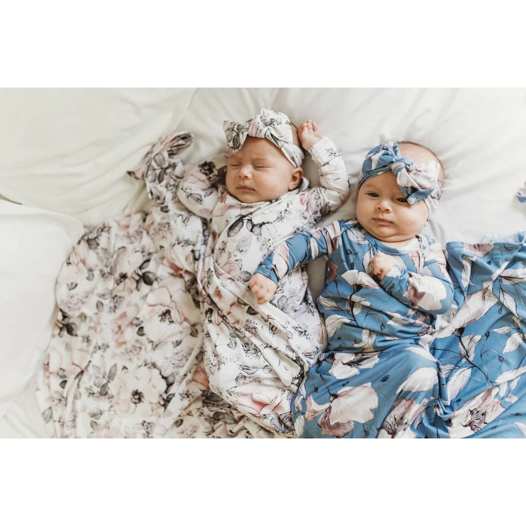 StevieJ's&Co: White Floral Swaddle