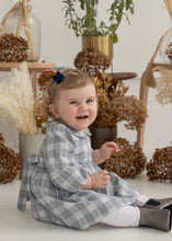 Load image into Gallery viewer, mabel + honey: Dress - Sweet Lullaby Plaid Woven (Grey)
