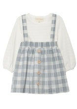 Load image into Gallery viewer, mabel + honey: 2 Piece Dress - Sweet Lullaby Plaid Woven (Grey)
