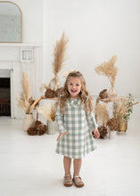 Load image into Gallery viewer, mabel + honey: Dress - Meadow Plaid Woven Green
