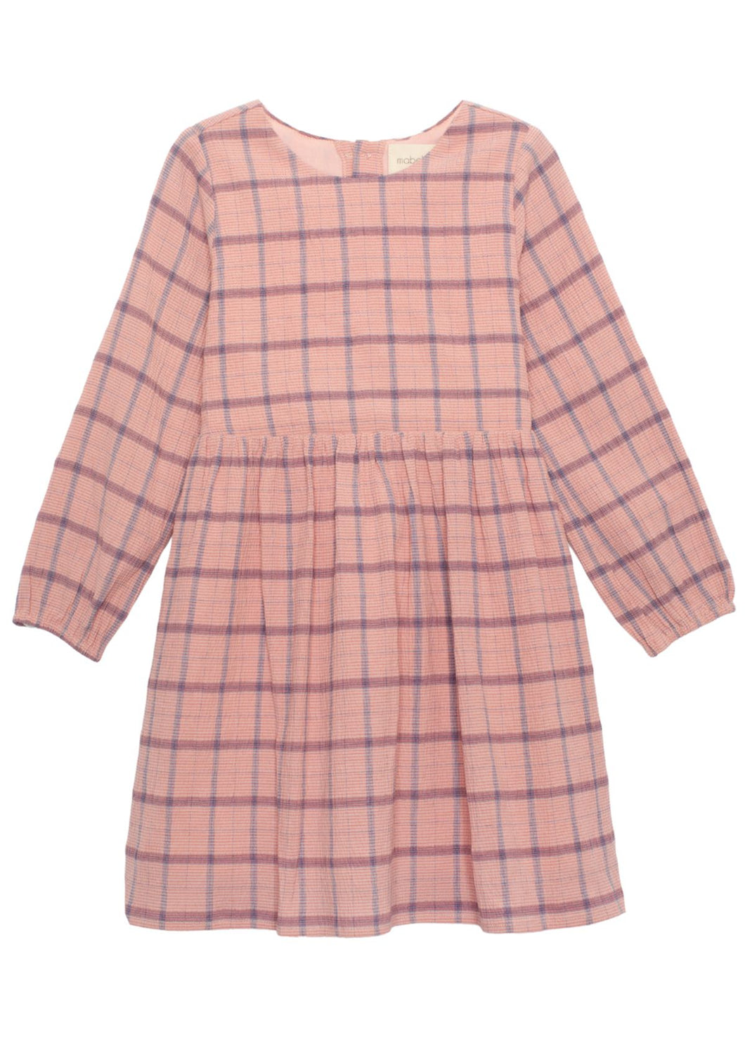 mabel + honey: Dress - Into the Field Woven Plaid (Pink)