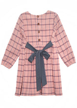 Load image into Gallery viewer, mabel + honey: Dress - Into the Field Woven Plaid (Pink)
