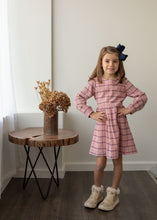 Load image into Gallery viewer, mabel + honey: Dress - Into the Field Woven Plaid (Pink)
