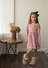 Load image into Gallery viewer, mabel + honey: Dress - Into the Field Woven Plaid (Pink)
