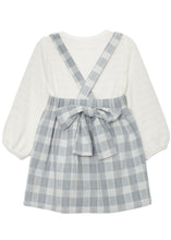 Load image into Gallery viewer, mabel + honey: 2 Piece Dress - Sweet Lullaby Plaid Woven (Grey)
